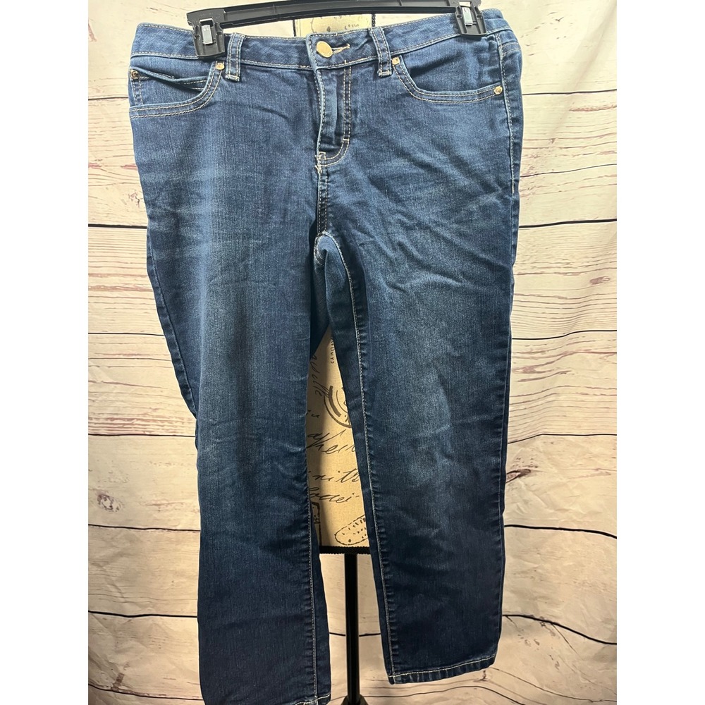 Jennifer Lopez Petite Capri‎ Jeans Women Blue Denim Size 4P